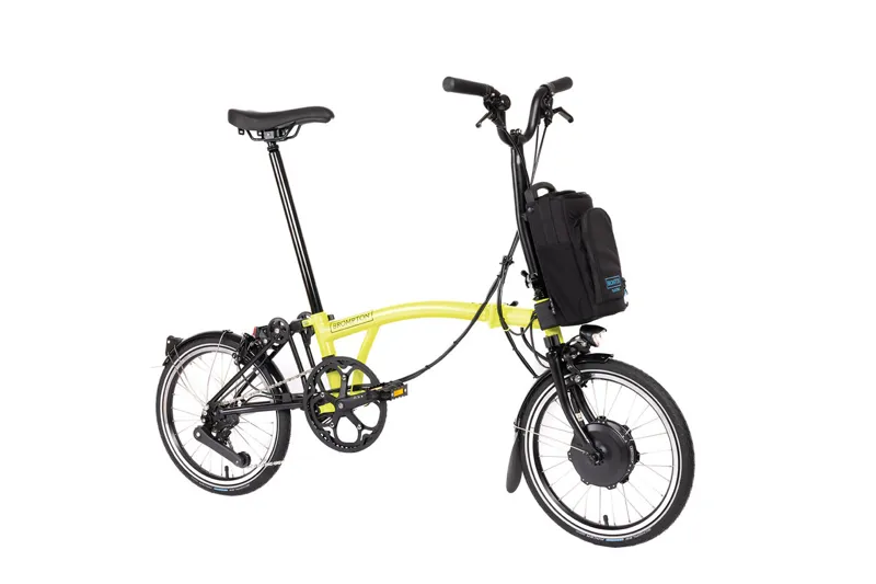 Brompton Electric C Line 4 Folding Speed Bike in Bumblebee Yellow