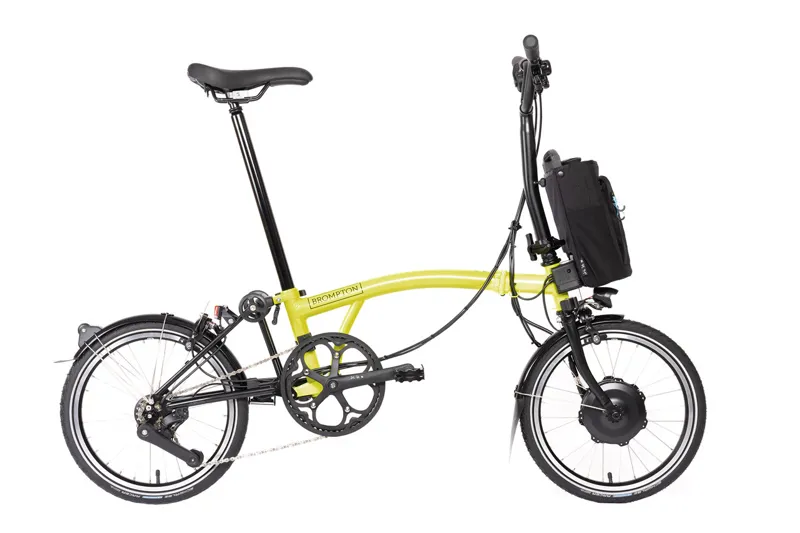 Brompton Electric C Line 4 Folding Speed Bike in Bumblebee Yellow-2