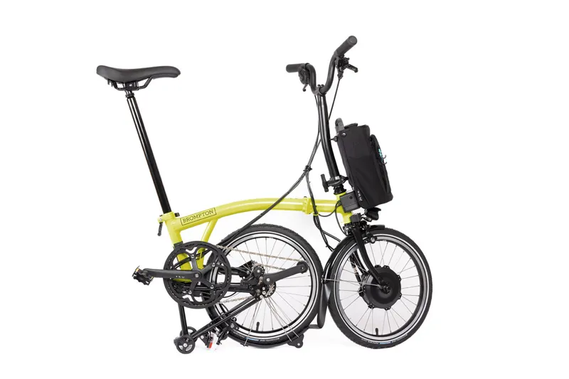 Brompton Electric C Line 4 Folding Speed Bike in Bumblebee Yellow-3