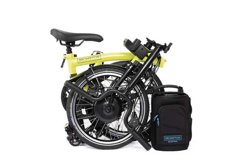 Brompton Electric C Line 4 Folding Speed Bike in Bumblebee Yellow-4