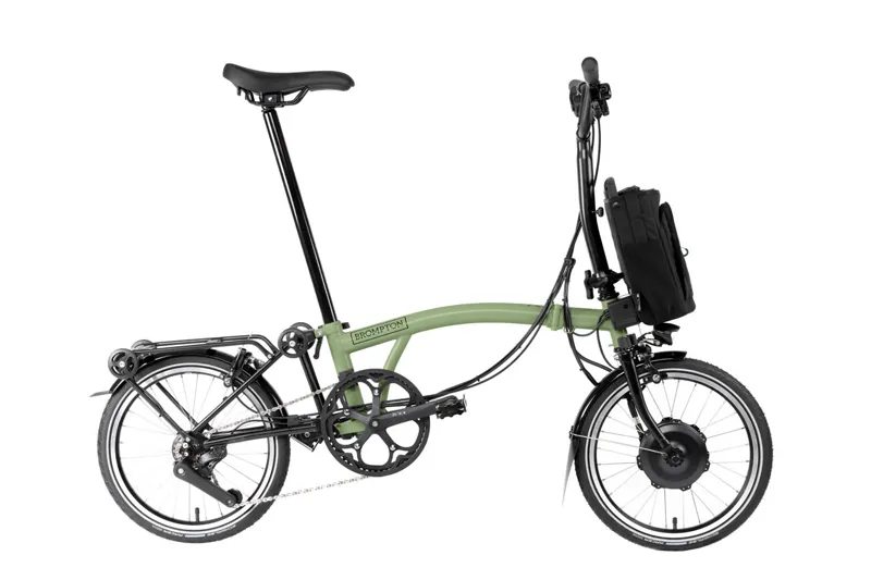 Brompton C Line 4 speed Urban Electric Folding Bike in Matcha Green-1