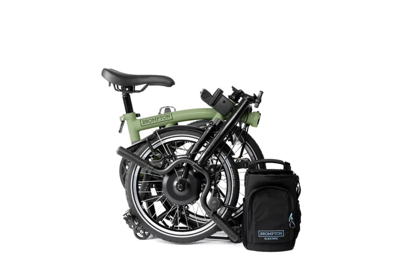 Brompton C Line 4 speed Urban Electric Folding Bike in Matcha Green-3