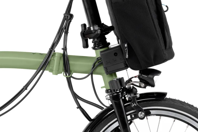 Brompton C Line 4 speed Urban Electric Folding Bike in Matcha Green-4