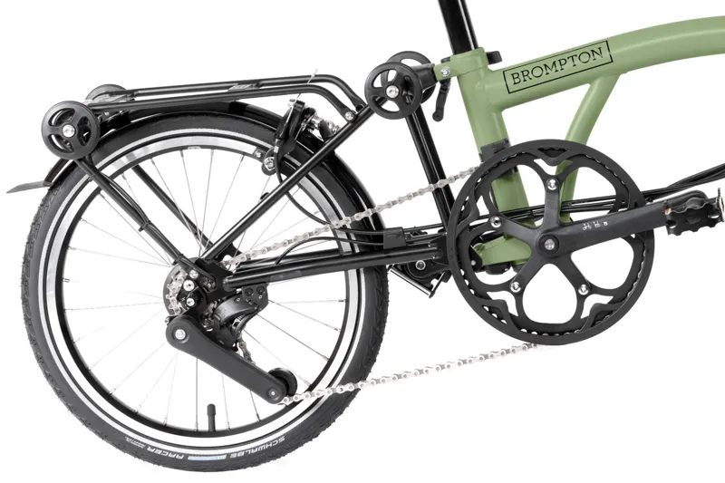 Brompton C Line 4 speed Urban Electric Folding Bike in Matcha Green-5