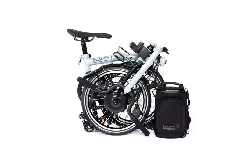 Brompton Electric P Line 12 Speed Folding Bike in Lunar Ice-4