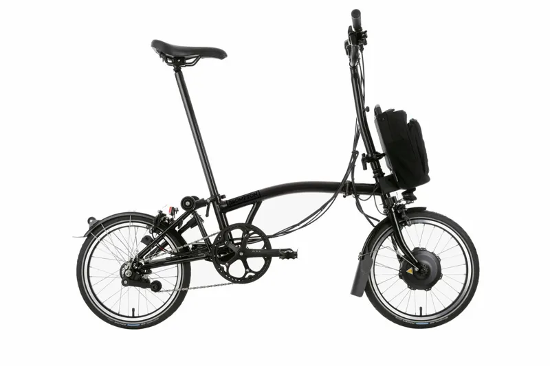 Brompton Electric C Line 12 Speed Folding Bike in Black-1