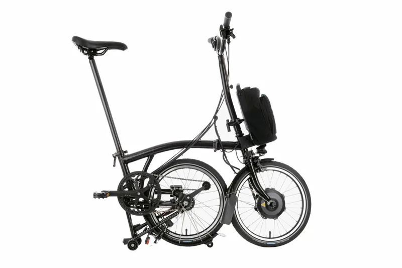 Brompton Electric C Line 12 Speed Folding Bike in Black-2
