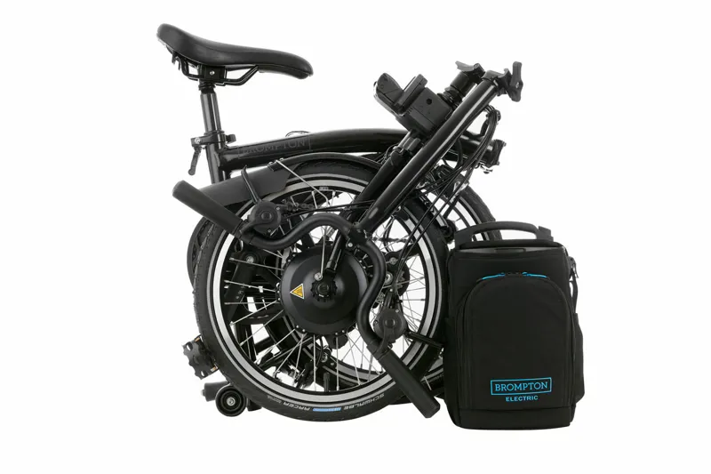 Brompton Electric C Line 12 Speed Folding Bike in Black-3