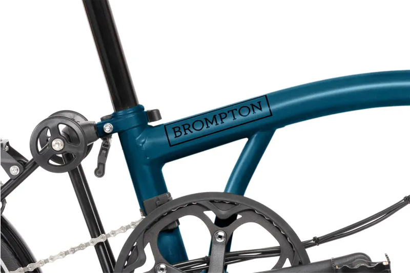 Brompton Electric C Line 12 Speed Folding Bike in Ocean Blue-7