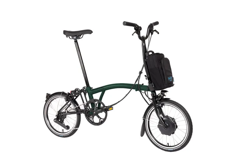 Brompton Electric C Line 4 Speed Electric Bike in Racing Green