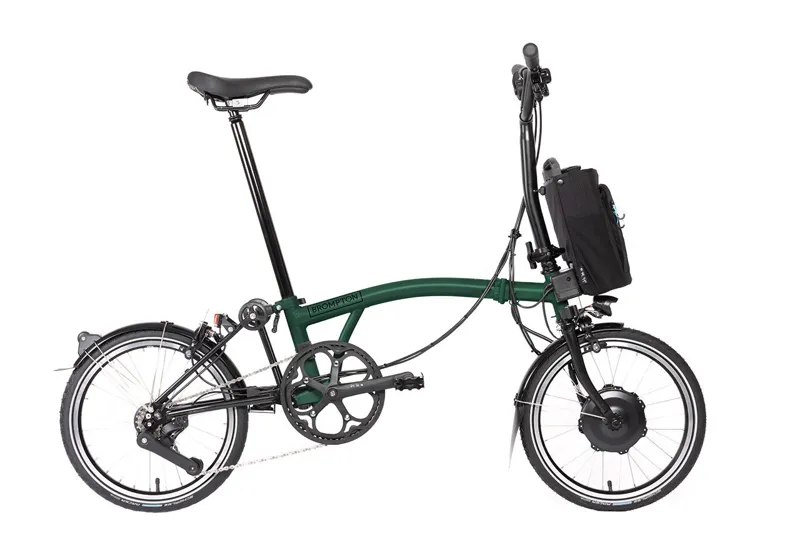 Brompton Electric C Line 12 Speed Folding Bike in Racing Green-2