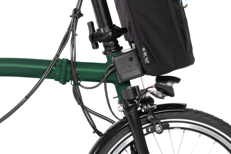 Brompton Electric C Line 12 Speed Folding Bike in Racing Green-5