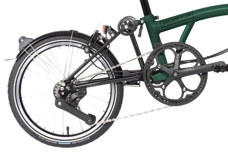 Brompton Electric C Line 12 Speed Folding Bike in Racing Green-6