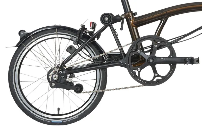 Brompton Electric C Line 12 Speed Folding Bike in Gloss Black Lacquer-6