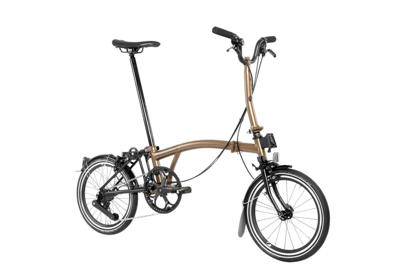 Brompton P Line 12 Speed Folding Bike in Bronze Sky Metallic-1