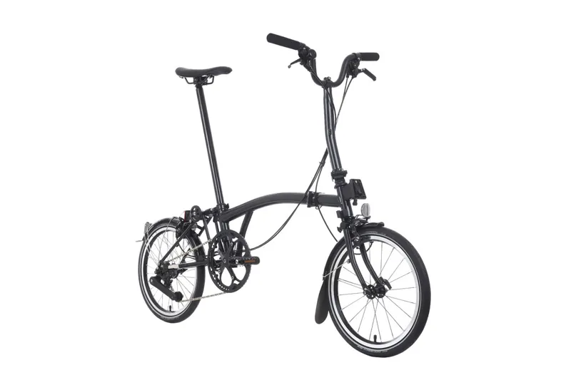 Brompton P Line 12 Speed Folding Bike in Midnight Black Metallic