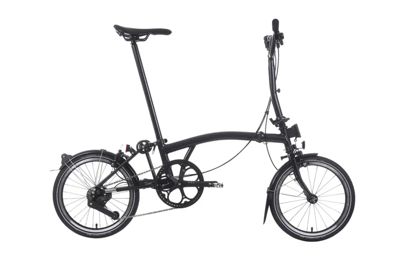 Brompton P Line 12 Speed Folding Bike in Midnight Black Metallic-3