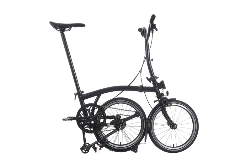 Brompton P Line 12 Speed Folding Bike in Midnight Black Metallic-4