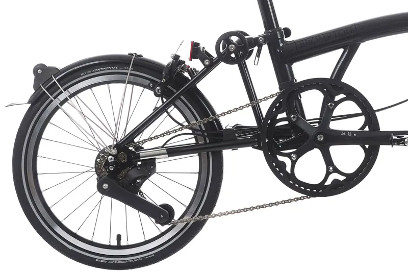 Brompton P Line 12 Speed Folding Bike in Midnight Black Metallic-7