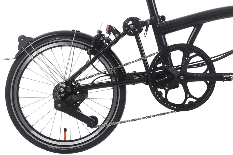 Brompton Electric P Line 12 Speed Folding Bike in Midnight Black Metallic-6