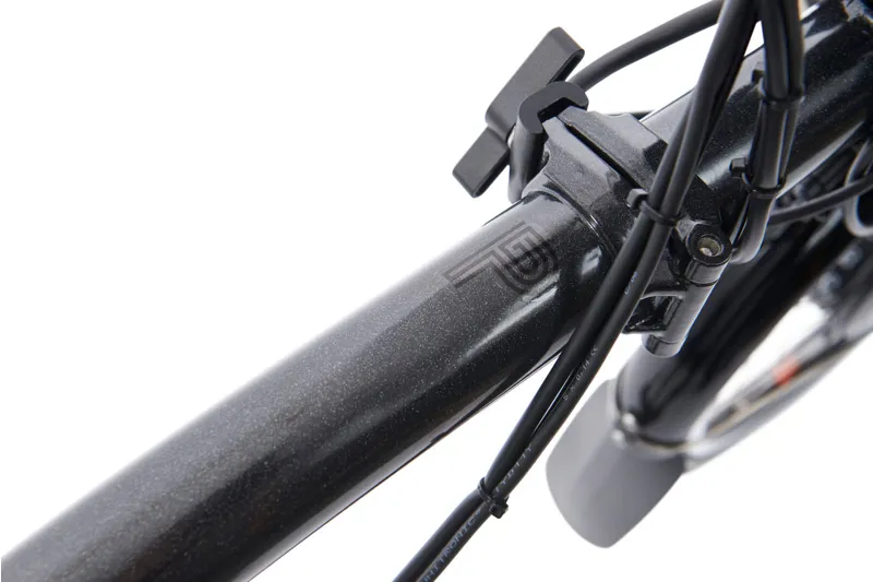 Brompton Electric P Line 12 Speed Folding Bike in Midnight Black Metallic-8