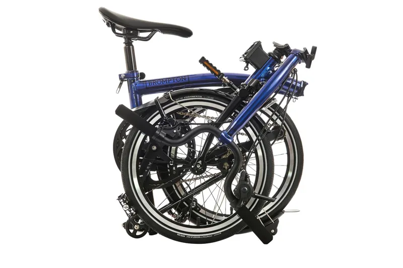 Brompton P Line 12 Speed Folding Bike in Bolt Blue Lacquer-5