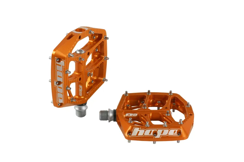 Hope F20 Flat Pedals in Orange