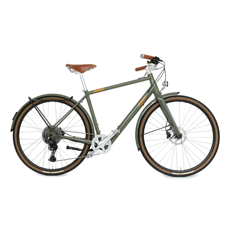 Pashley Pathfinder Hybrid Bike in Ash Green-1