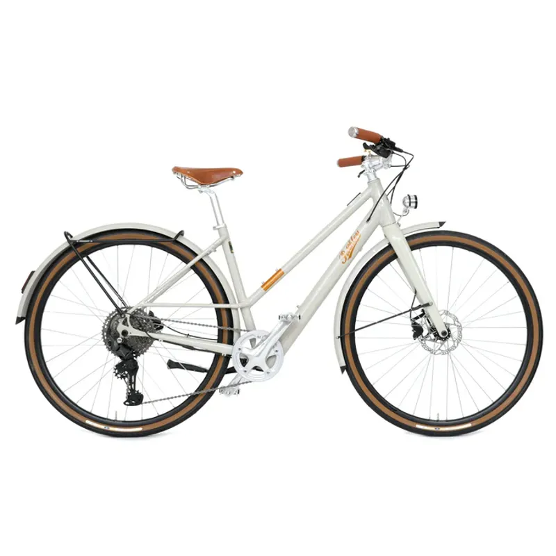 Pashley Pathfinder Low Step Hybrid Bike in Trail Stone White-1