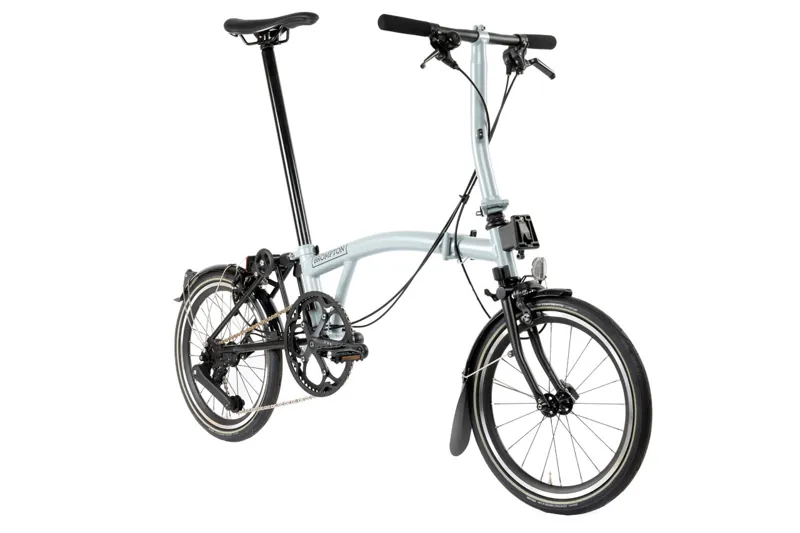 Brompton P Line 12 Speed Folding Bike in Lunar Ice-1