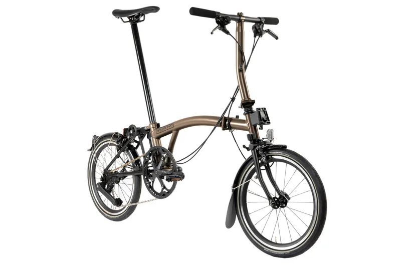 Brompton P Line 12 Speed Folding Bike in Bronze Sky Metallic