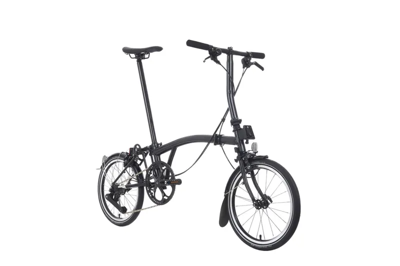 Brompton P Line 12 Speed Folding Bike in Midnight Black Metallic-1