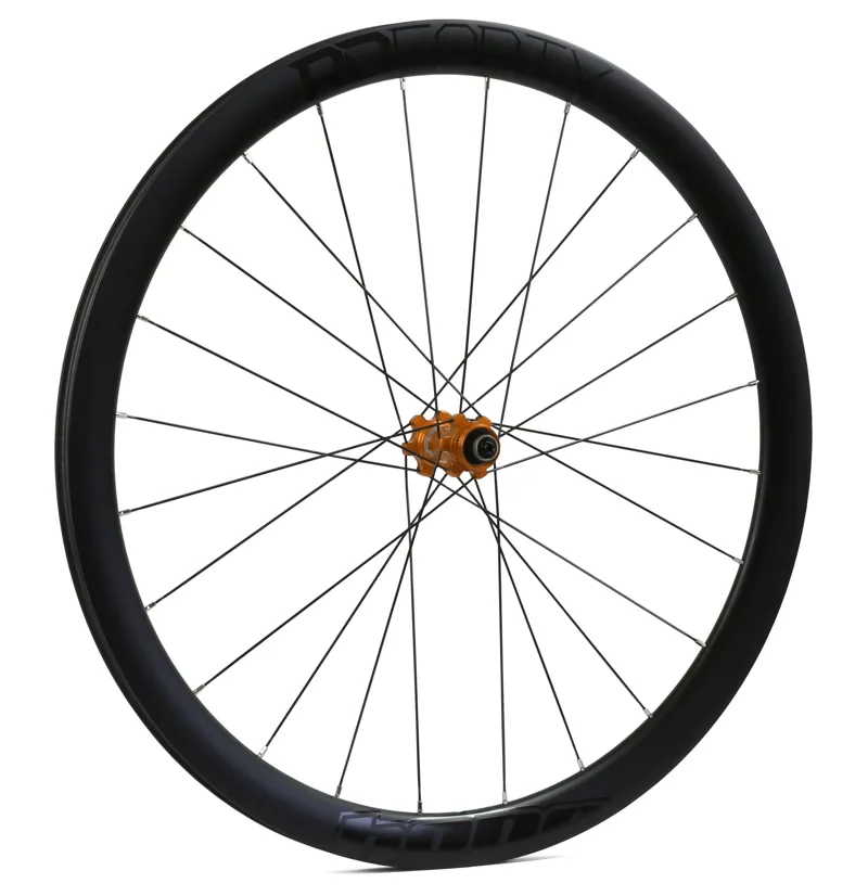 Hope RS4 Carbon RD40 700C 24H Straight Pull Centre Lock Disc Wheels in Orange