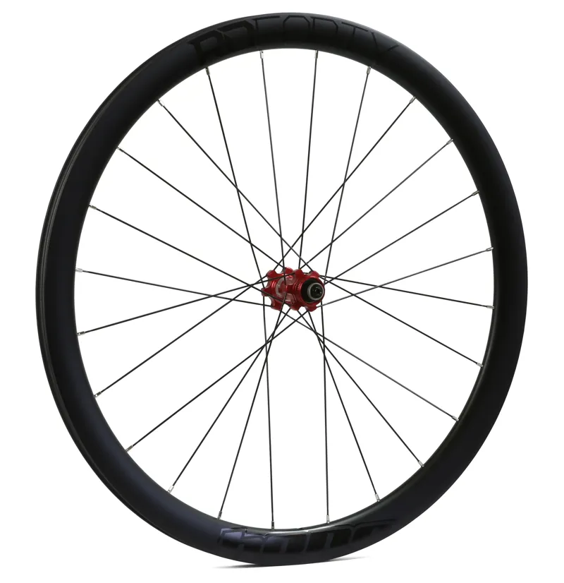 Hope RS4 Carbon RD40 700C 24H Straight Pull Centre Lock Disc Wheels in Red