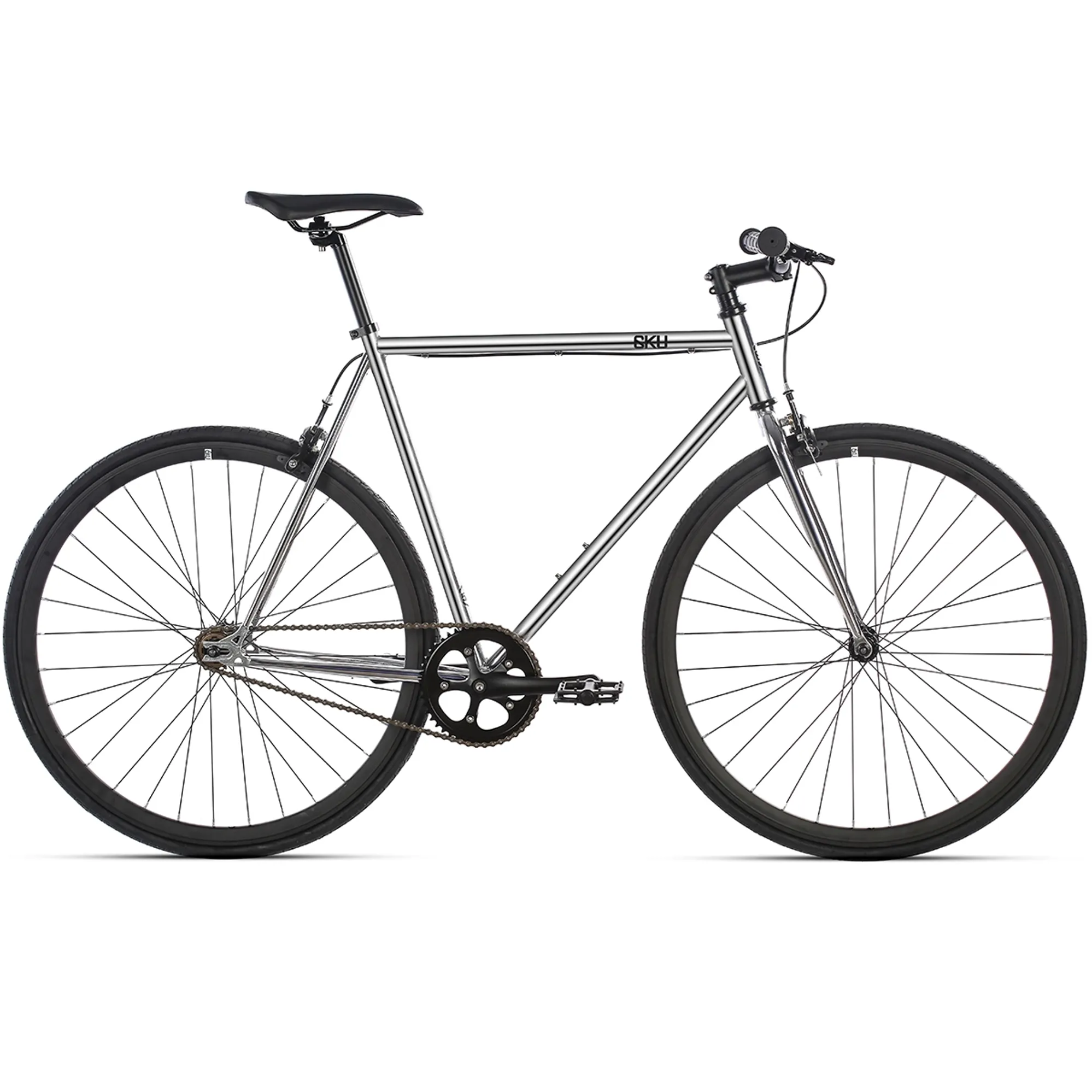 6KU Fixie and Single Bike in Detroit Chrome