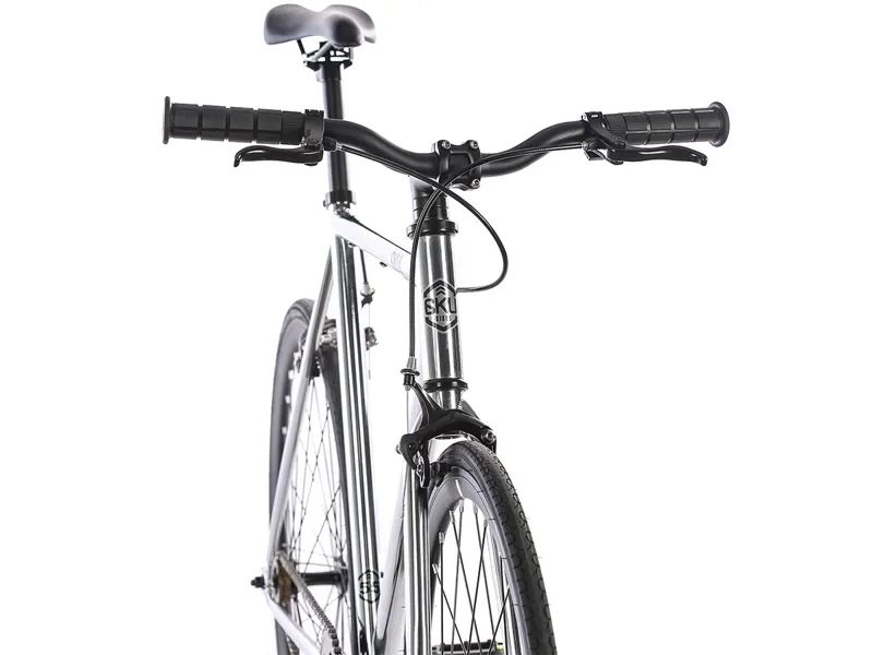 6KU Fixie and Single Bike in Detroit Chrome-2