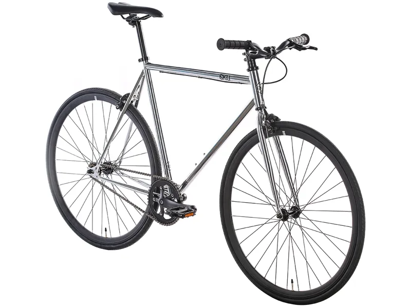 6KU Fixie and Single Bike in Detroit Chrome-3