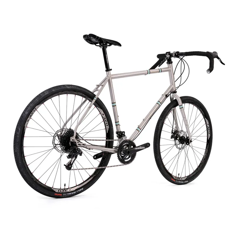 The Light Blue Darwin Twin Peak Steel Gravel Bike in Galvanise-5