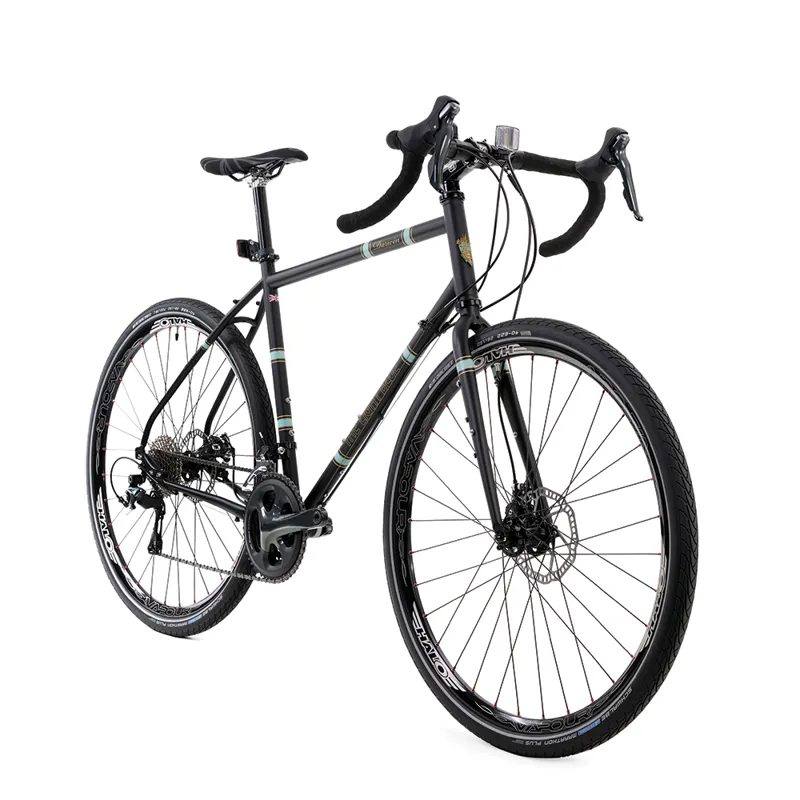 The Light Blue Darwin D Tour Steel Touring Bike in Flat Black-3