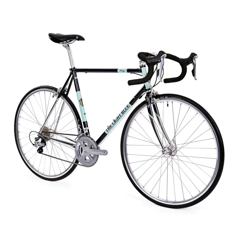 The Light Blue Kings 105 853 Steel Road Bike in Blue and Chrome-1