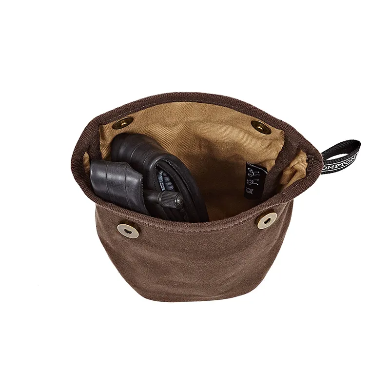 Brompton Saddle Pouch Bag in Khaki waxed canvas
