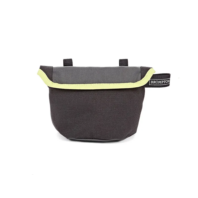 Brompton Saddle Pouch Bag in Grey Black and Lime Green