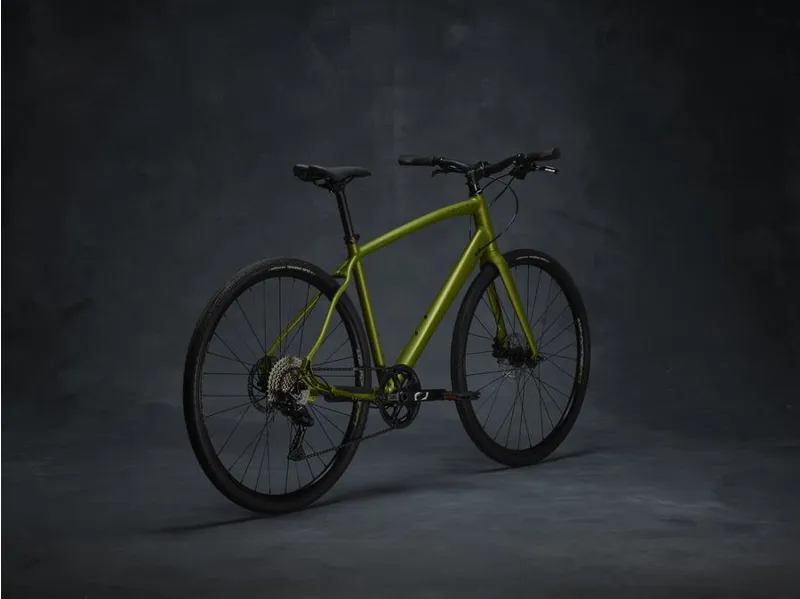 Whyte Shoreditch V2 Hybrid Bike in Matt Olive Khaki and Burnt Orange-1