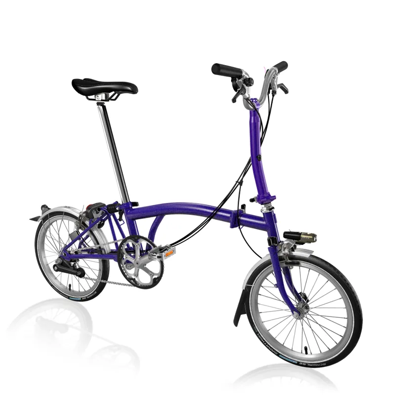 Brompton M6L Folding Bike in Metallic Purple