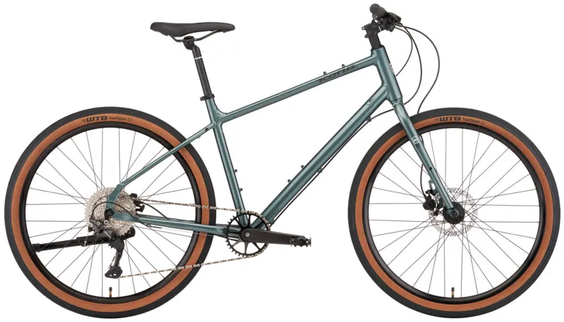 Kona Dew Plus Hybrid Bike in Gloss Dragonfly Green