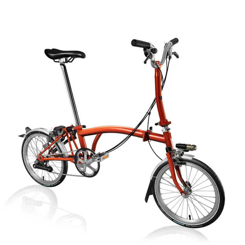 Brompton M6L -12 Folding Bicycle in Flame Lacquer