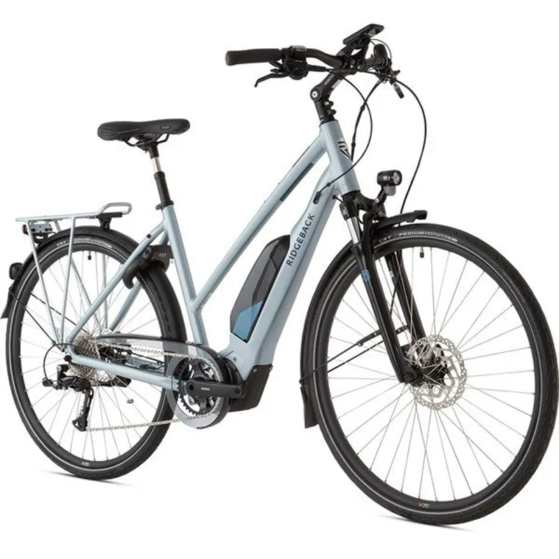 2020 Ridgeback Cyclone Shimano STEPS Open Frame E-Bike in Silver-1