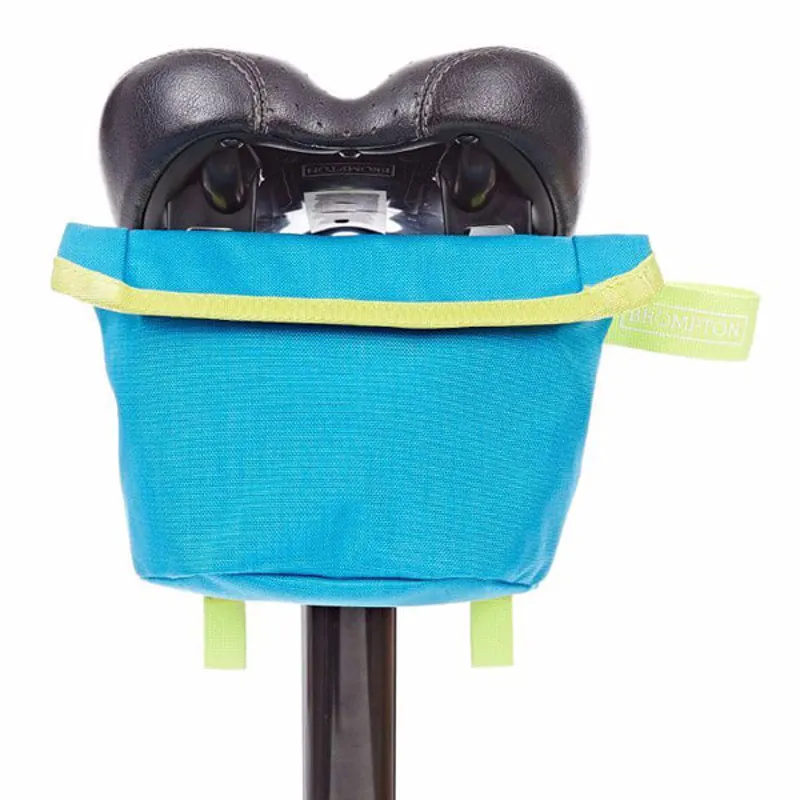Brompton Saddle Pouch in Lagoon Blue/Lime Green-1