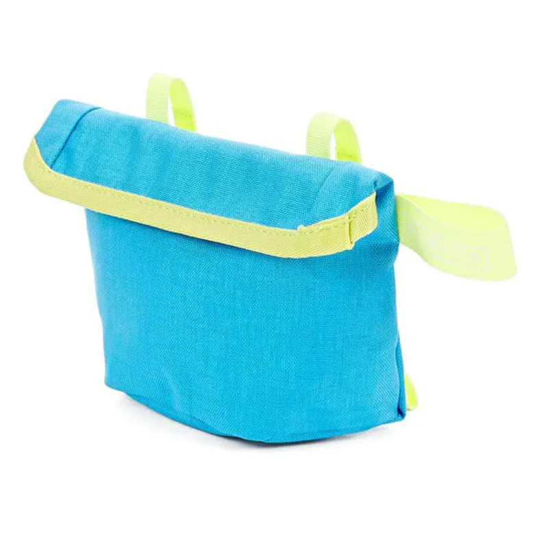 Brompton Saddle Pouch in Lagoon Blue/Lime Green-3