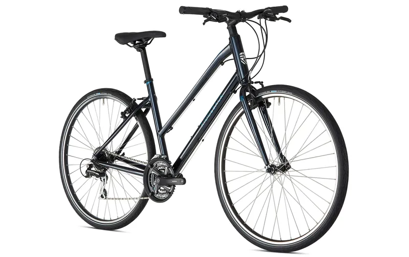2020 Ridgeback Velocity Open Frame Hybrid Bike in Black-1